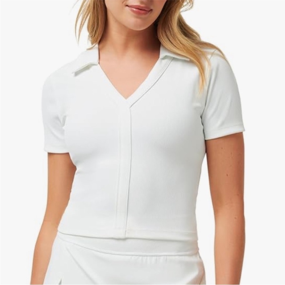 Travis Mathew TROPICAL OUTLOOK MOVEKNIT RIB POLO, Ivory White XXL